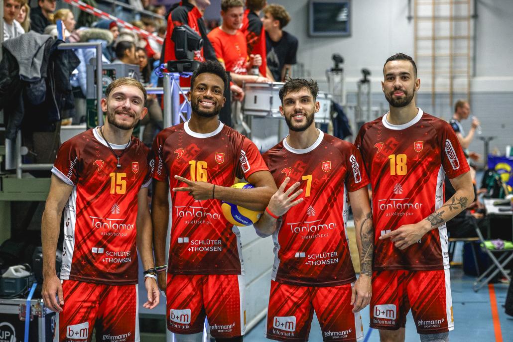Die brasilianischen Talente der KTV Adler: João, Diego, Olavo und Júnio (v. l.)