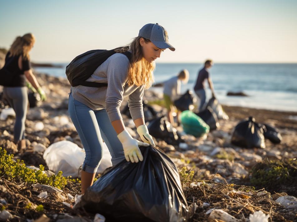 Müllsammelaktion am Strandabschnitt Schilksee 