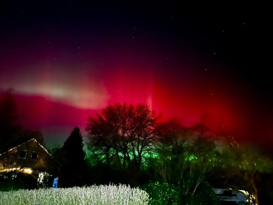 Polarlichter über Kiel: Eure schönsten Bilder der Aurora Borealis