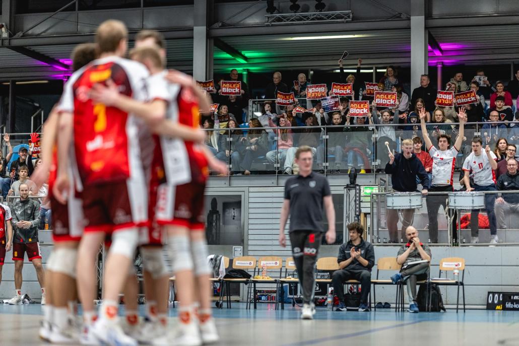 Nach dem Abpfiff gegen VV Human Essen war die Erleichterung zu spüren.