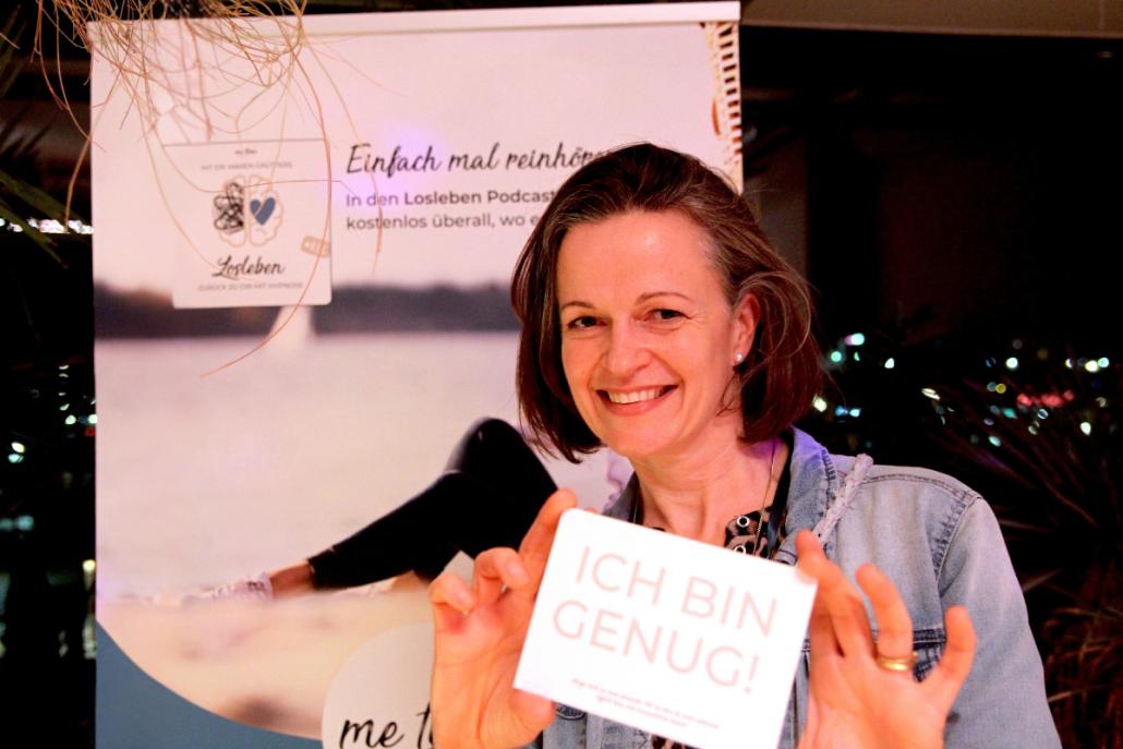 Maren Grütters informierte an ihrem Stand über Impulse für mehr Achtsamkeit und Selbstfürsorge.