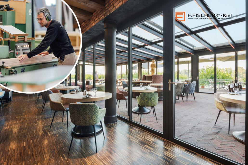 Grenzenlose Freiheit dank Solarlux-Glasfaltwänden, die von den Mitarbeitenden bei Tischlerei F. Fischer sorgsam montiert werden.