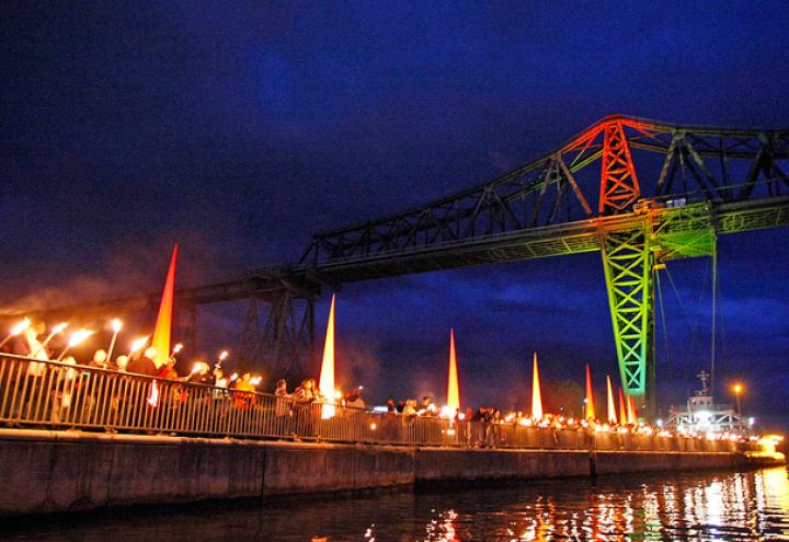 Lichterfest am Nord-Ostsee-Kanal 