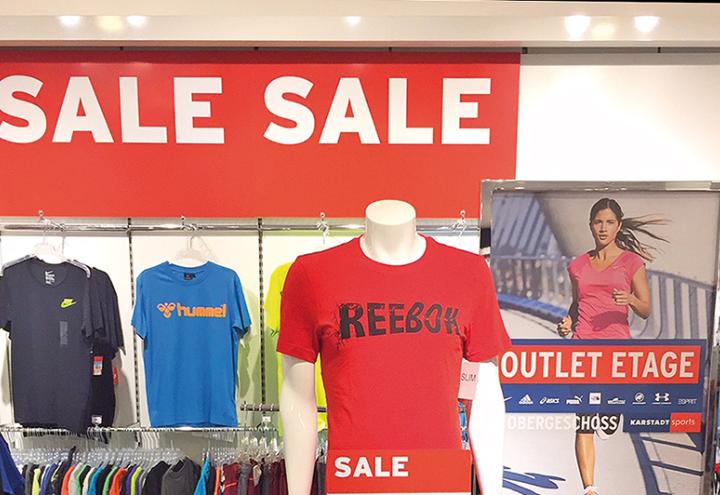 Jetzt neu: Outletetage bei Karstadt sports 