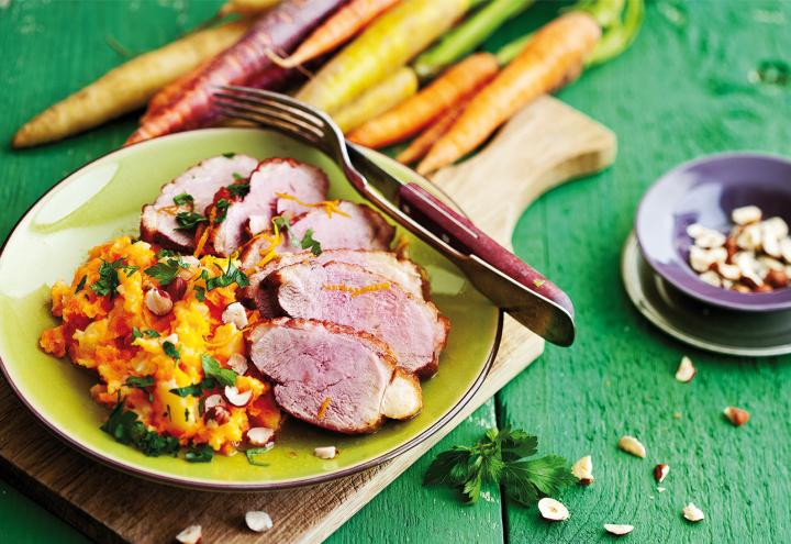 Rezepttipp von Marten Freund: Entenbrustfilet mit Karottenstampf