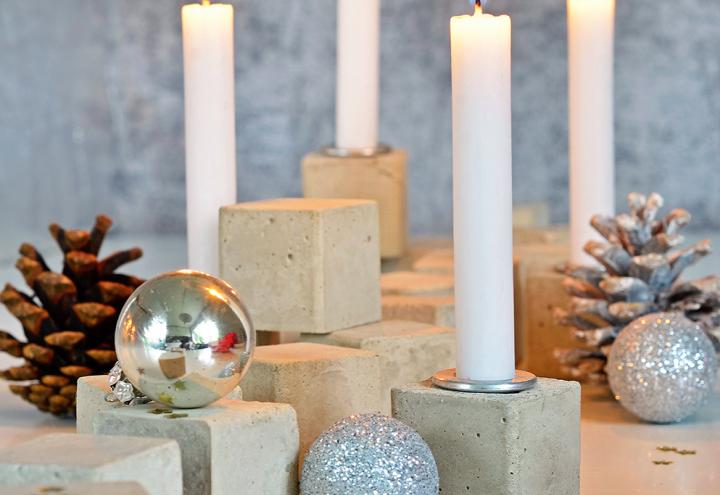 DIY-Tipp: Adventskranz in Würfelform 