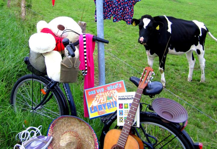 Trödel, Antikes und Kleidung im Flohmarktdorf 