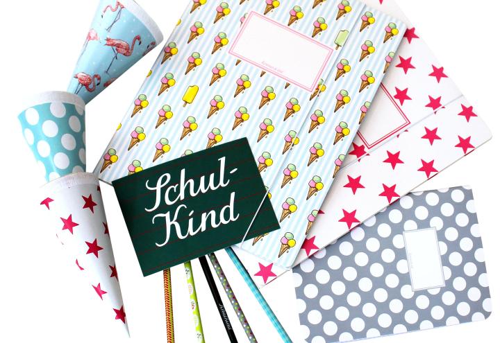 Farbenfrohe Schulsachen für den großen Tag 