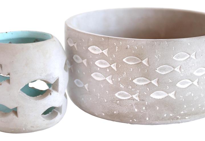 Dekorative Betonschalen für drinnen und draußen 