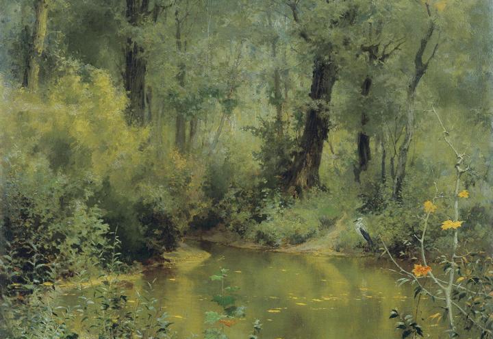 Gemäldeübergabe: Waldweiher von Vasilij Dmitrievi Polenov 