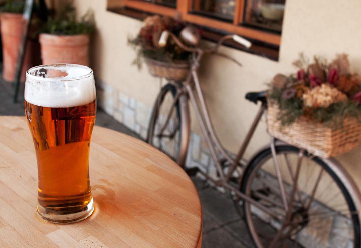 Alkohol auf dem Fahrrad