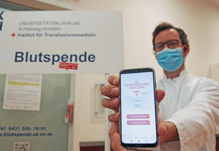 Blutspende-App des UKSH rettet Leben 