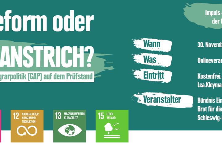 Europäische Agrarpolitik (GAP) auf dem Prüfstand!