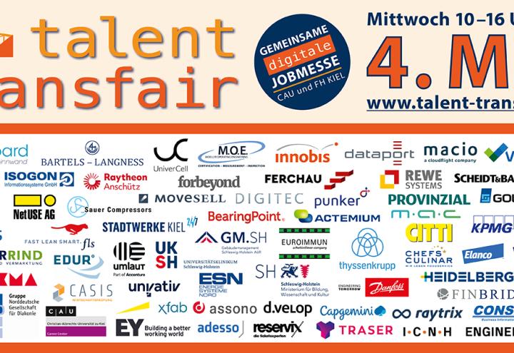 Digitale Jobmesse „talent transfair“ von CAU und FH Kiel