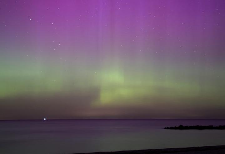 Himmelsschauspiel über Kiel: Polarlichter