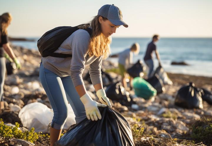 Müllsammelaktion am Strandabschnitt Schilksee 